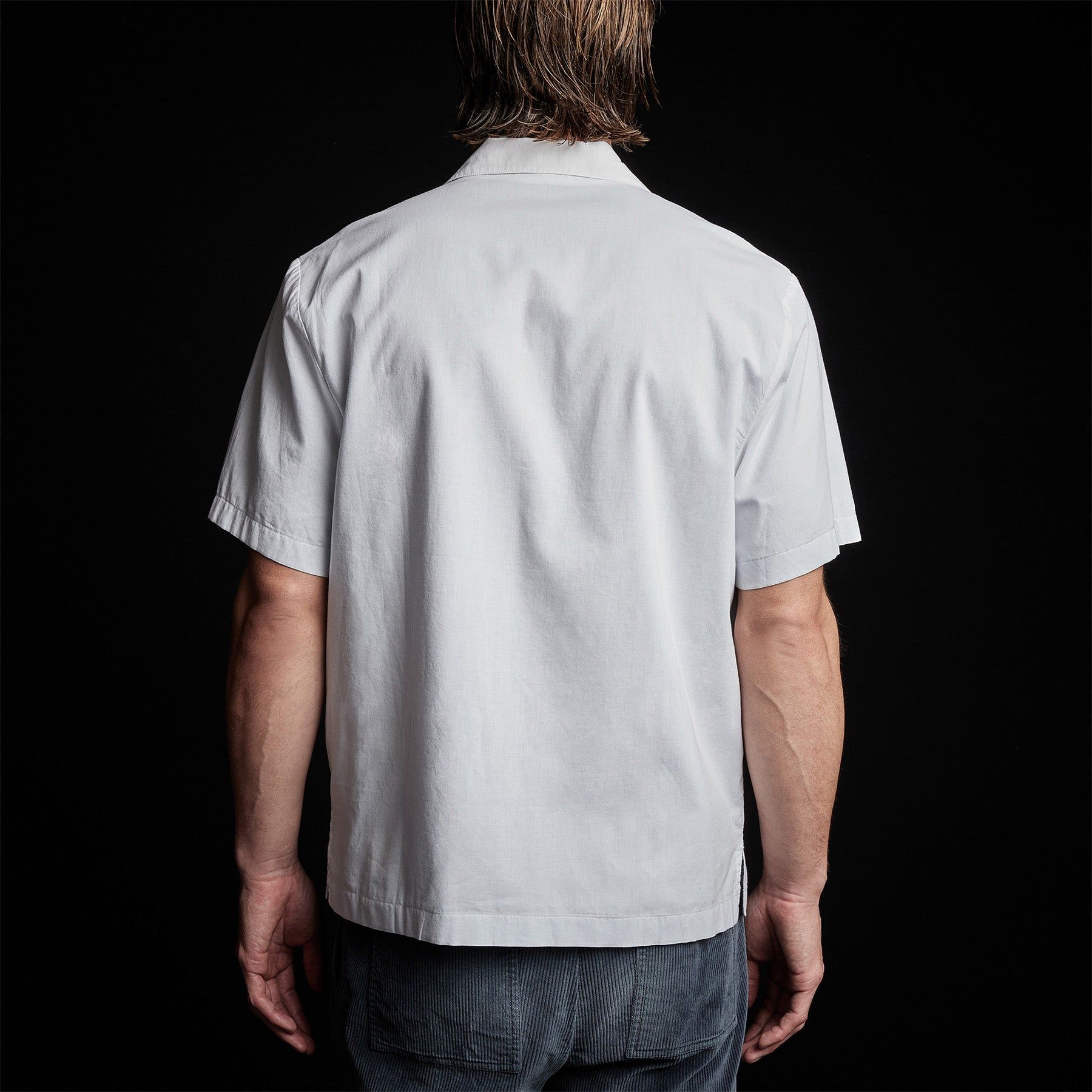 Double Layer Short Sleeve Shirt - White/Baby Blue sold by James Perse product image thumbnail 5