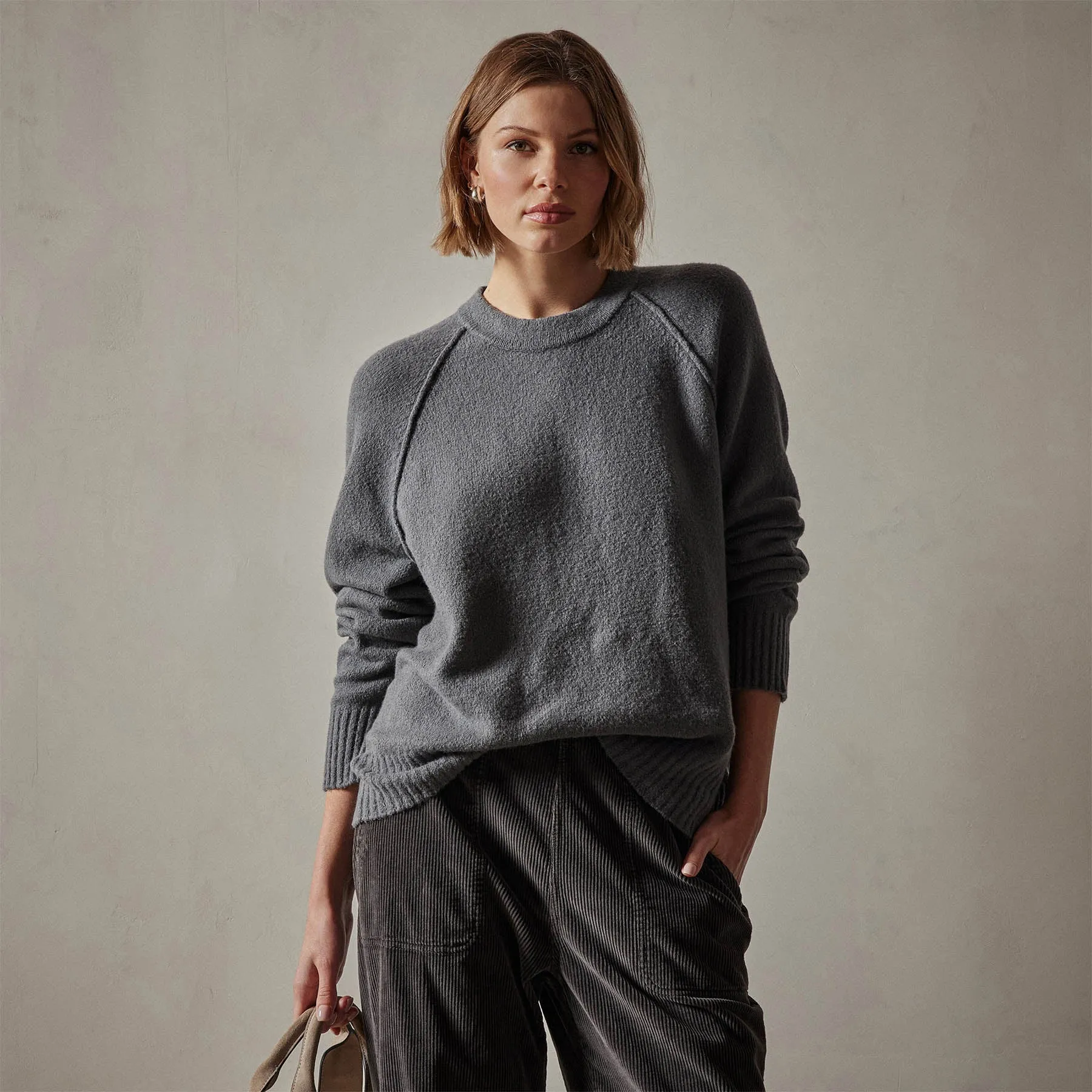 Cotton Cashmere Blend Pullover - Flint sold by James Perse