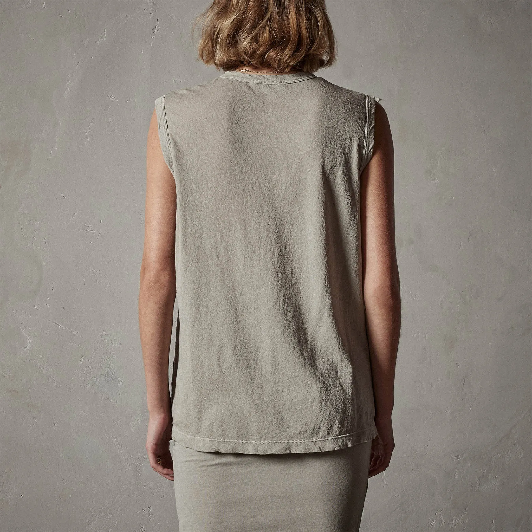 Crepe Jersey Muscle Crew - Silt sold by James Perse product image thumbnail 4