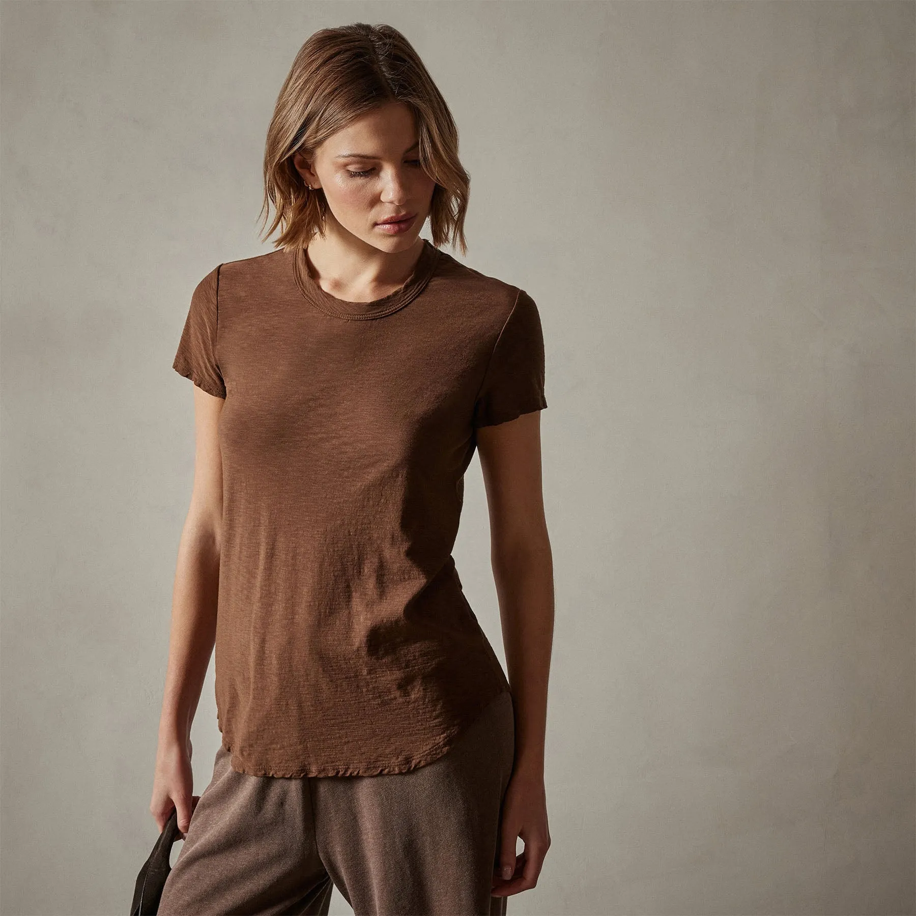 Sheer Slub Crew Neck Tee - Fox sold by James Perse product image thumbnail 3