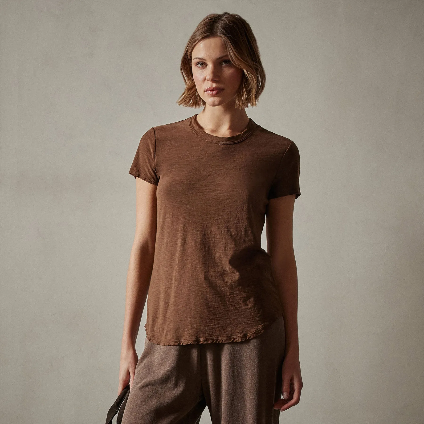 Sheer Slub Crew Neck Tee - Fox sold by James Perse