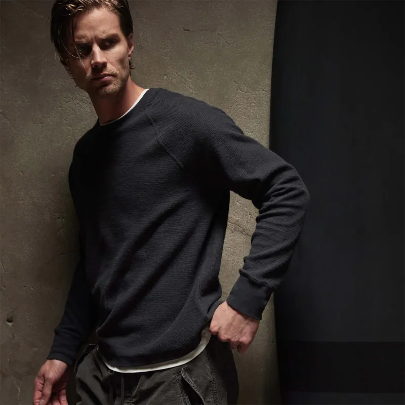 Thermal Knit Raglan Top - Magma sold by James Perse