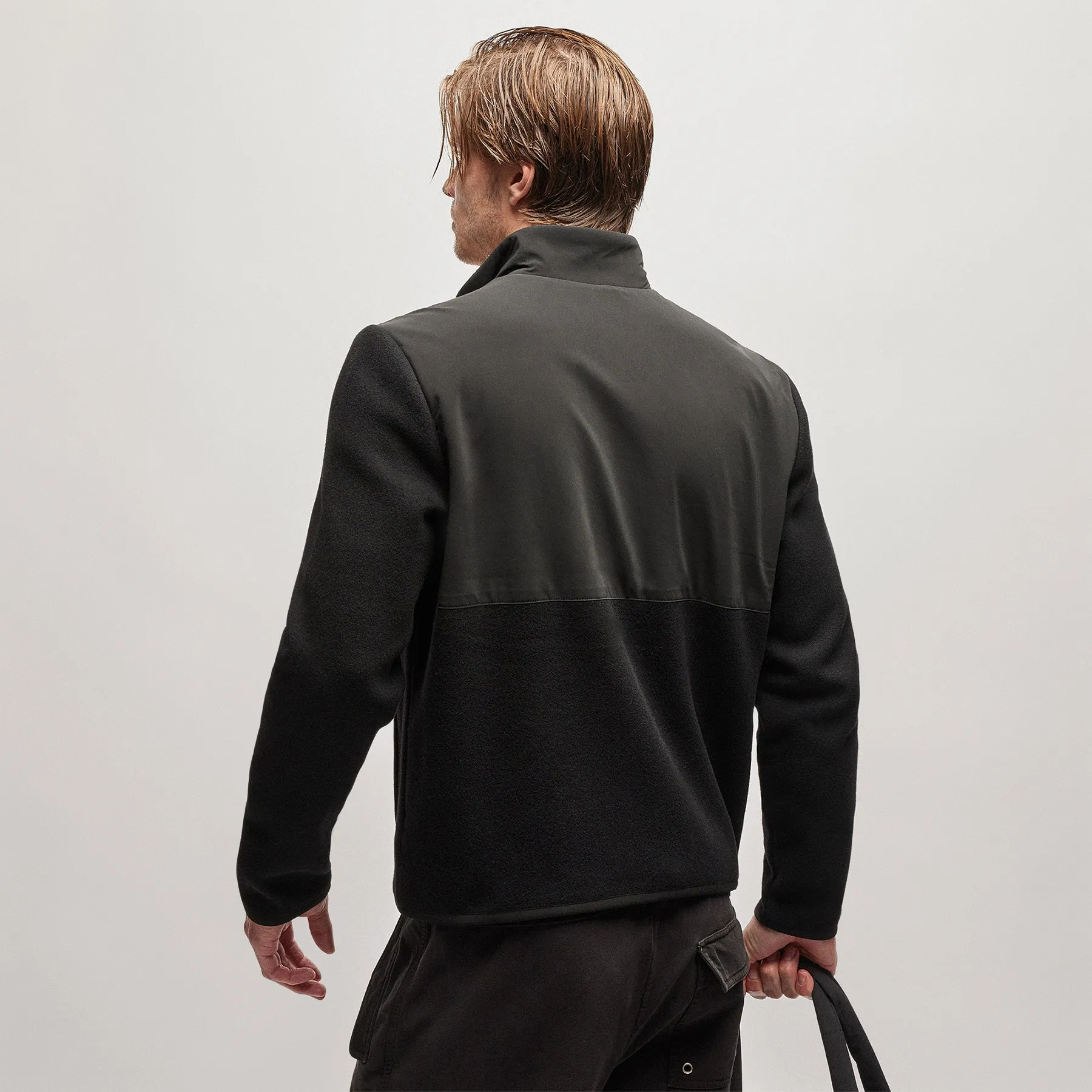 Wool Jersey Mixed Media Jacket - Black sold by James Perse product image thumbnail 4