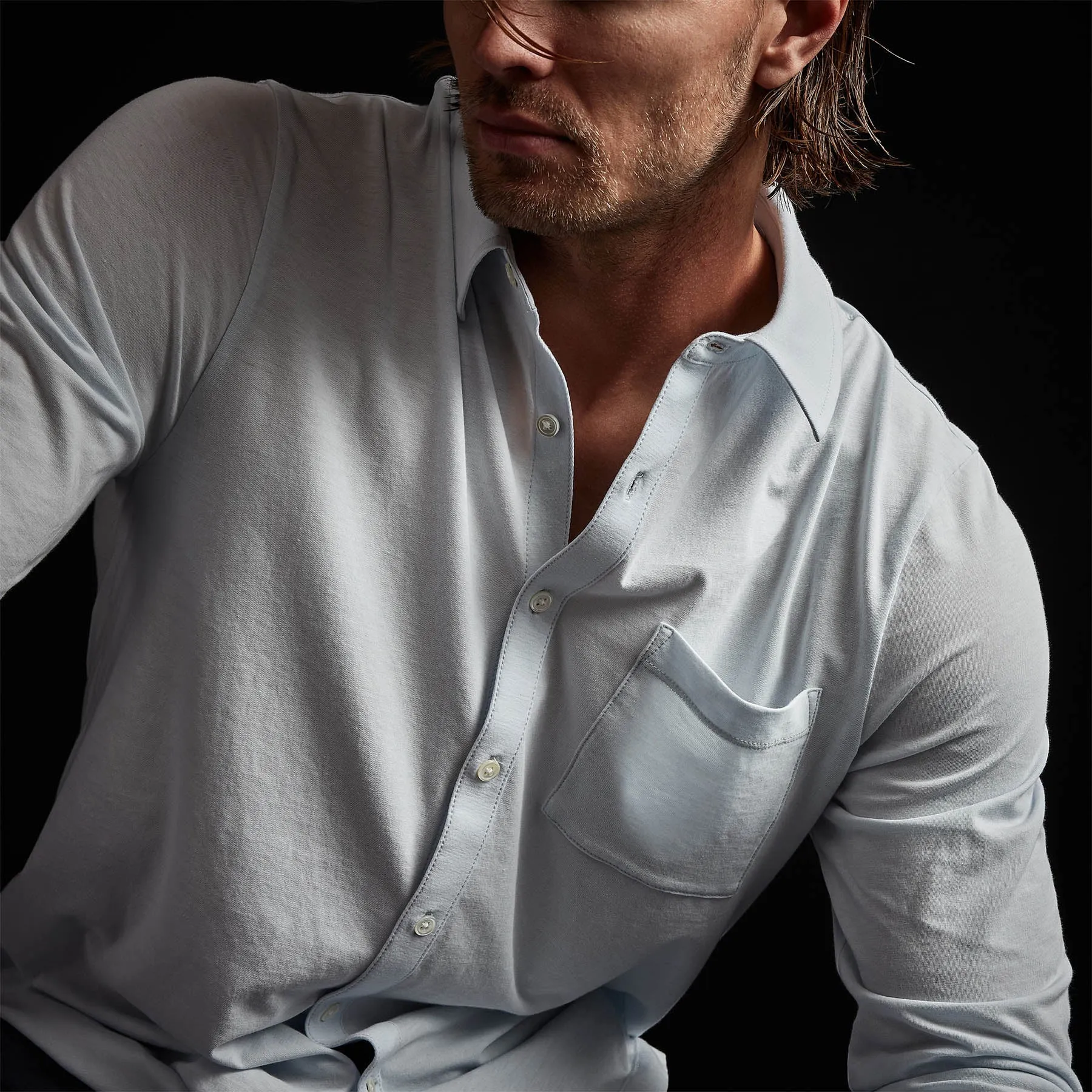 Clean Finish Jersey Shirt - Memory sold by James Perse product image thumbnail 2