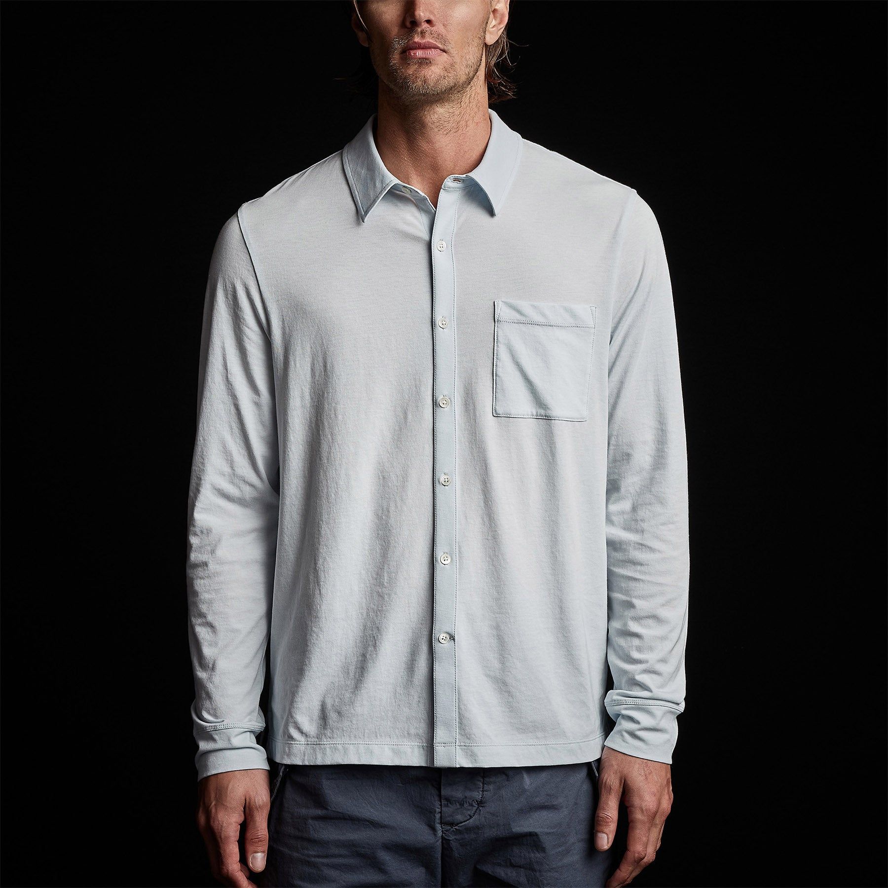 Clean Finish Jersey Shirt - Memory sold by James Perse product image thumbnail 3