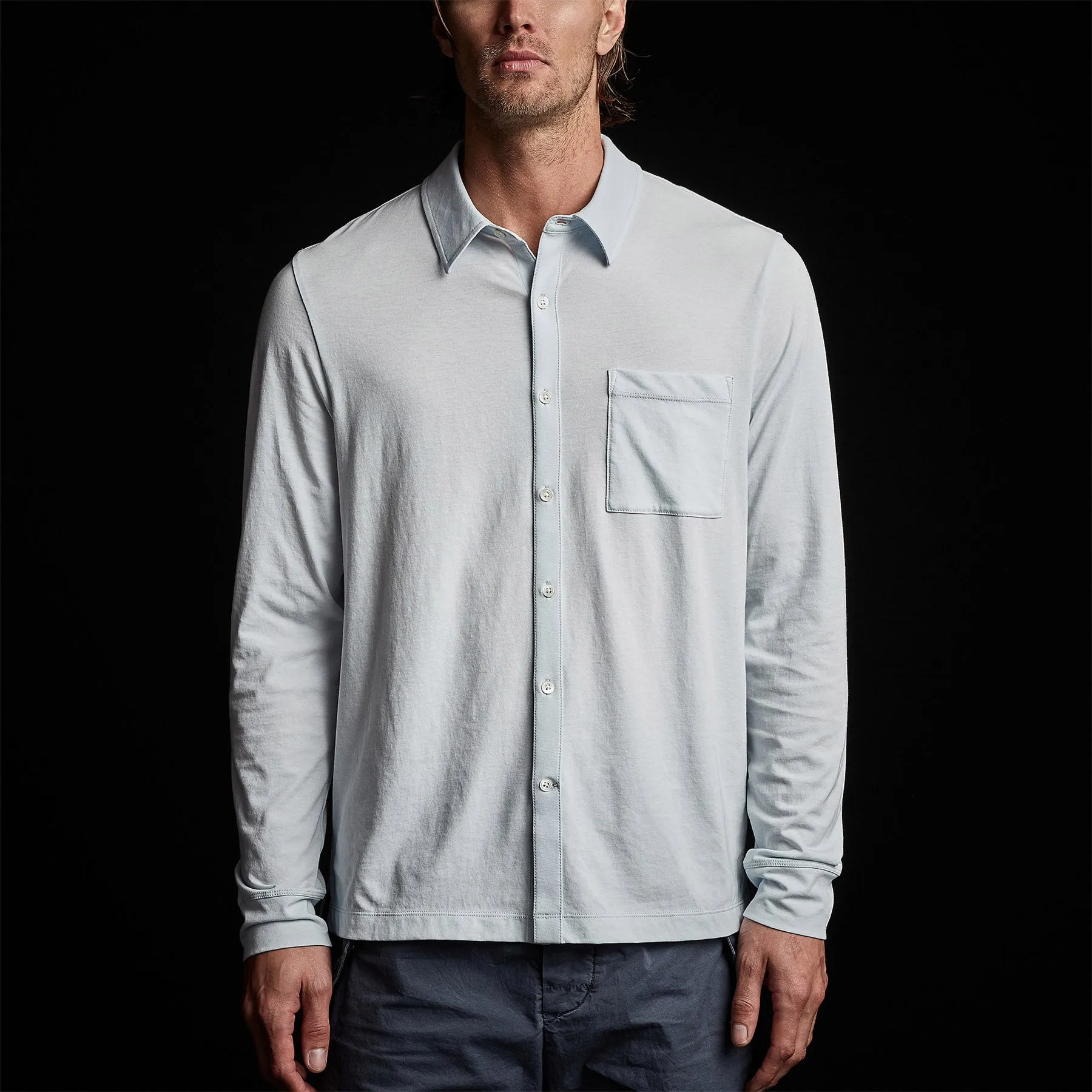 Clean Finish Jersey Shirt - Memory sold by James Perse product image thumbnail 3
