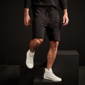 Vintage French Terry Contrast Waist Short - Black sold by James Perse
