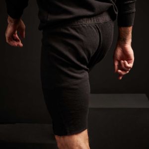 Vintage French Terry Contrast Waist Short - Black sold by James Perse
