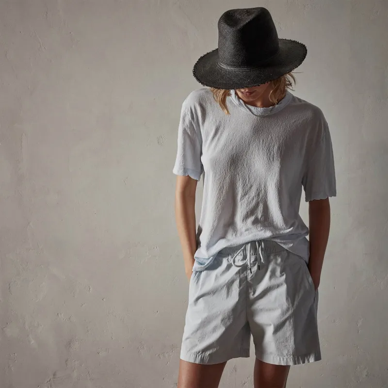 Crepe Jersey Oversized Short Sleeve Crew - Memory sold by James Perse