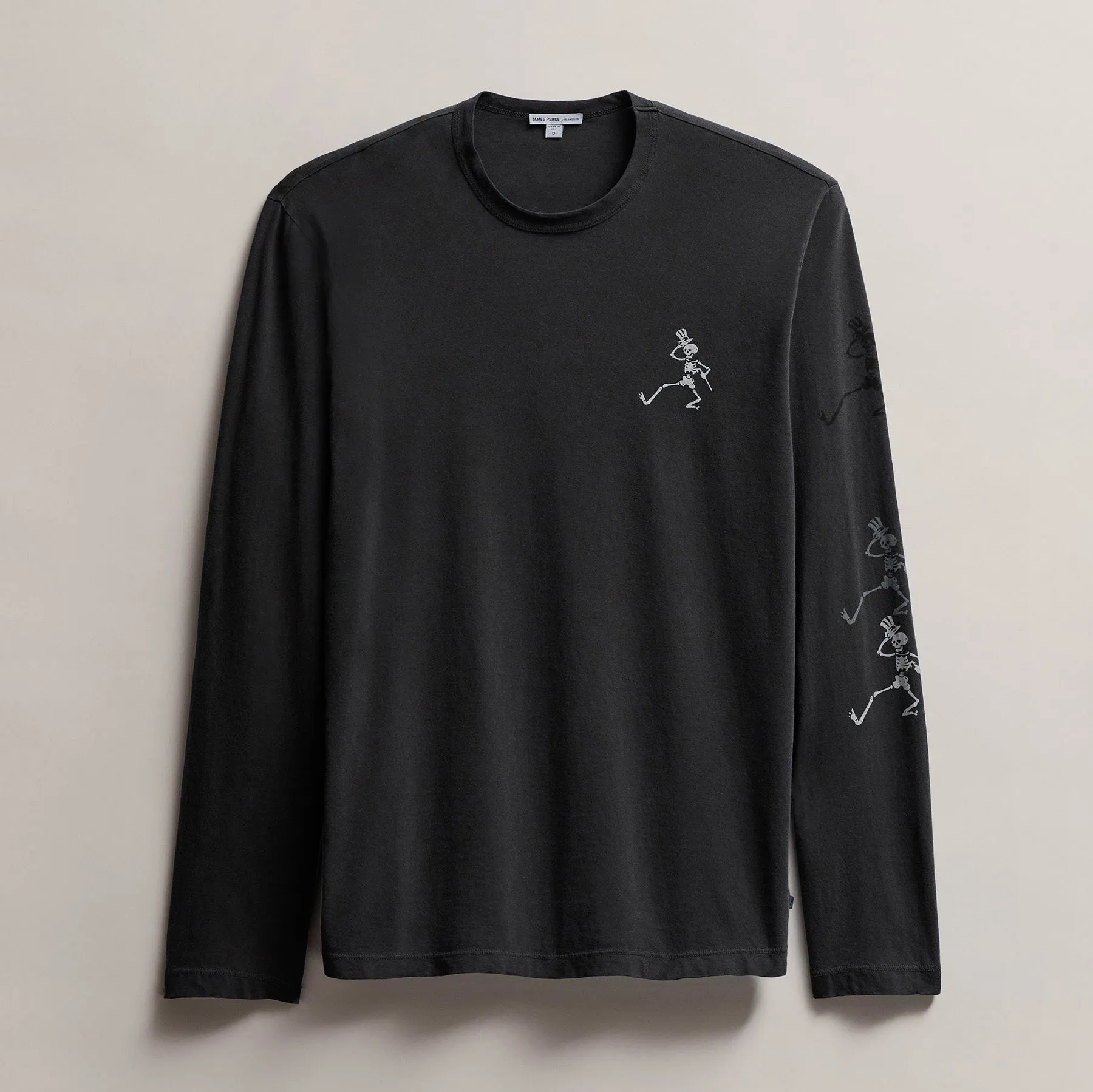 Men's Grateful Dead Dancing Skeleton Long Sleeve Tee - Carbon Pigment sold by James Perse product image thumbnail 2