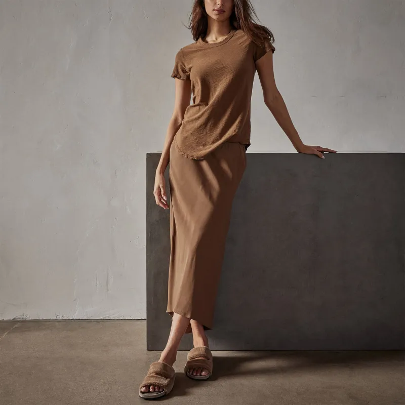 Sheer Slub Crew Neck Tee - Acorn sold by James Perse