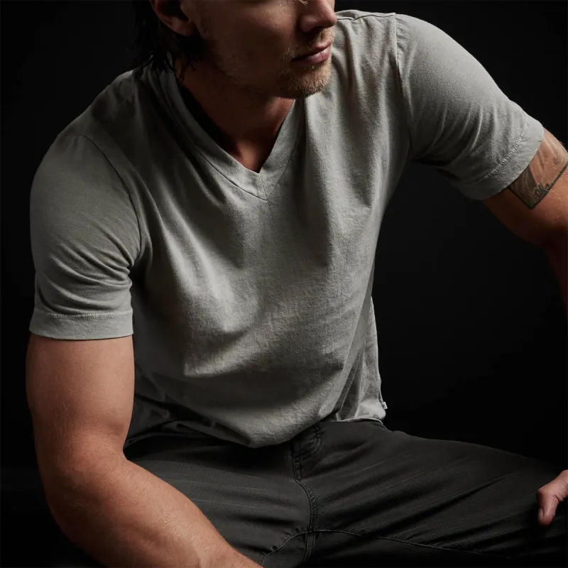 Short Sleeve V Neck - Concrete Pigment sold by James Perse
