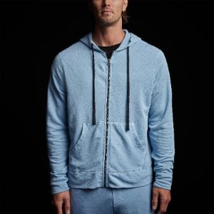 Vintage French Terry Zip Up Hoodie - Delta Pigment sold by James Perse
