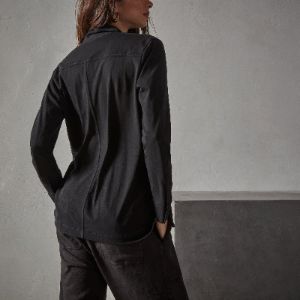Clean Finish Jersey Shirt - Black sold by James Perse