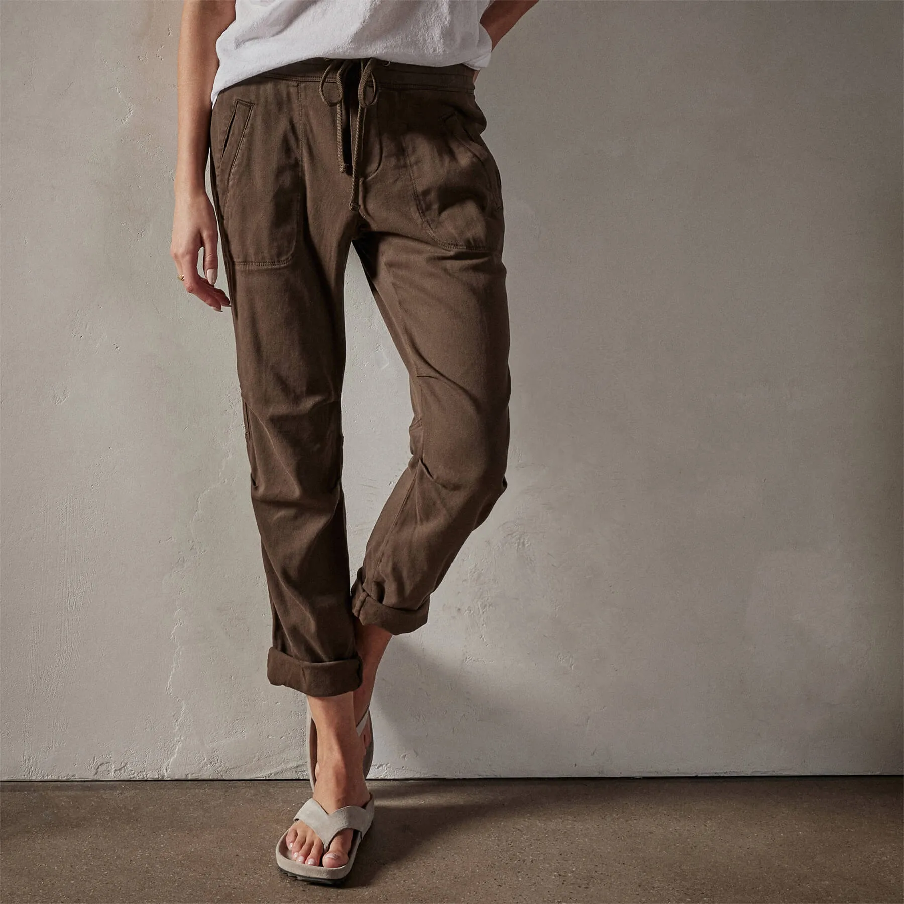 Soft Drape Pant - Smoky Green Pigment sold by James Perse product image thumbnail 2