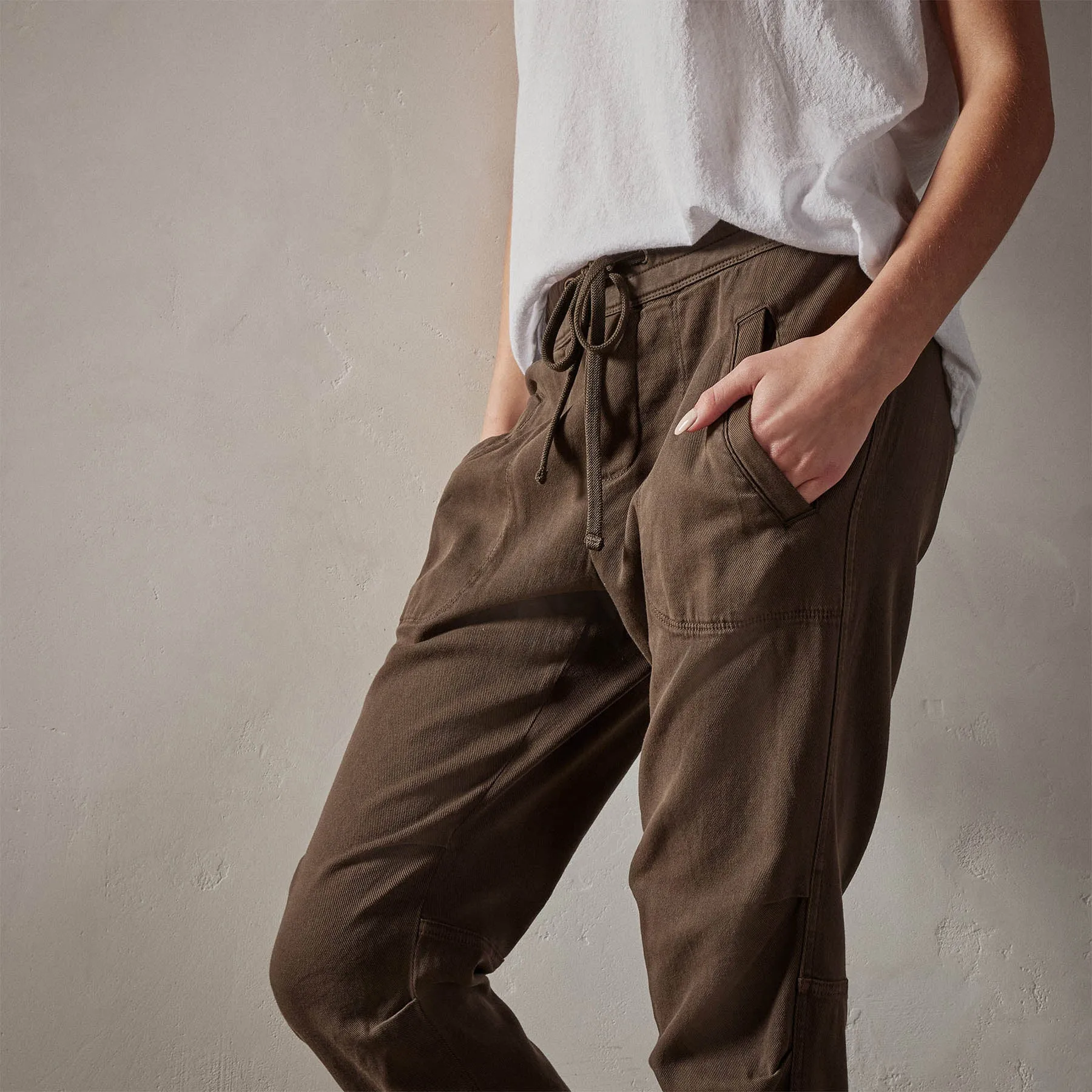 Soft Drape Pant - Smoky Green Pigment sold by James Perse product image thumbnail 3