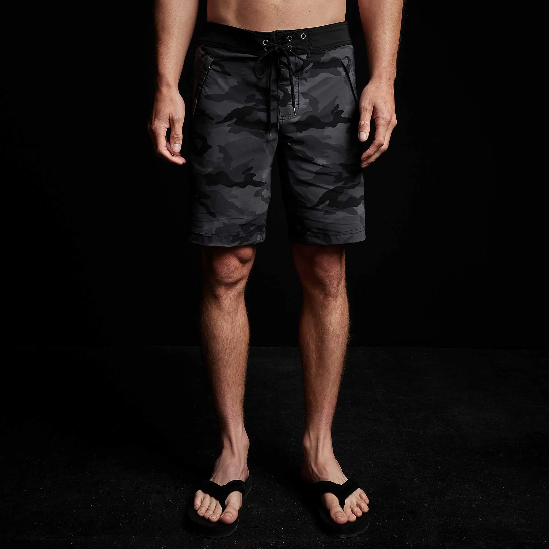 Camo Zip Pocket Boardshort - Black Sea Camo/Black sold by James Perse product image thumbnail 3