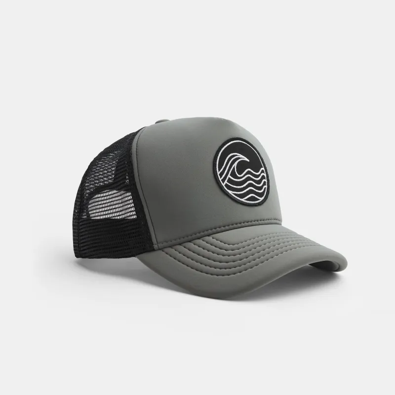 Wave Patch Scuba Trucker Hat - Grey sold by James Perse