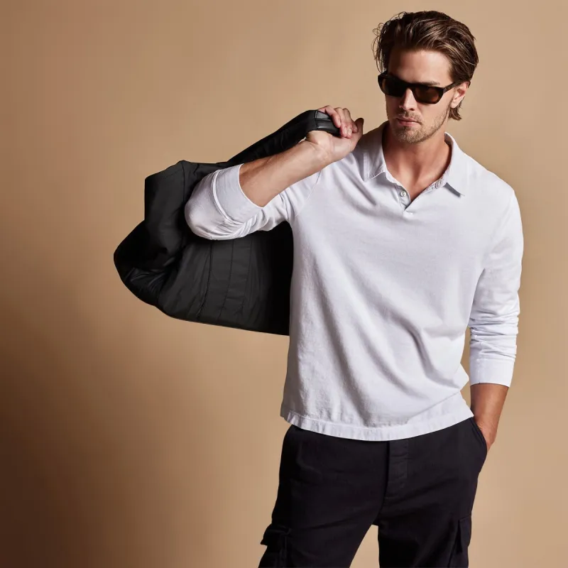 Cotton Jersey Polo - White sold by James Perse