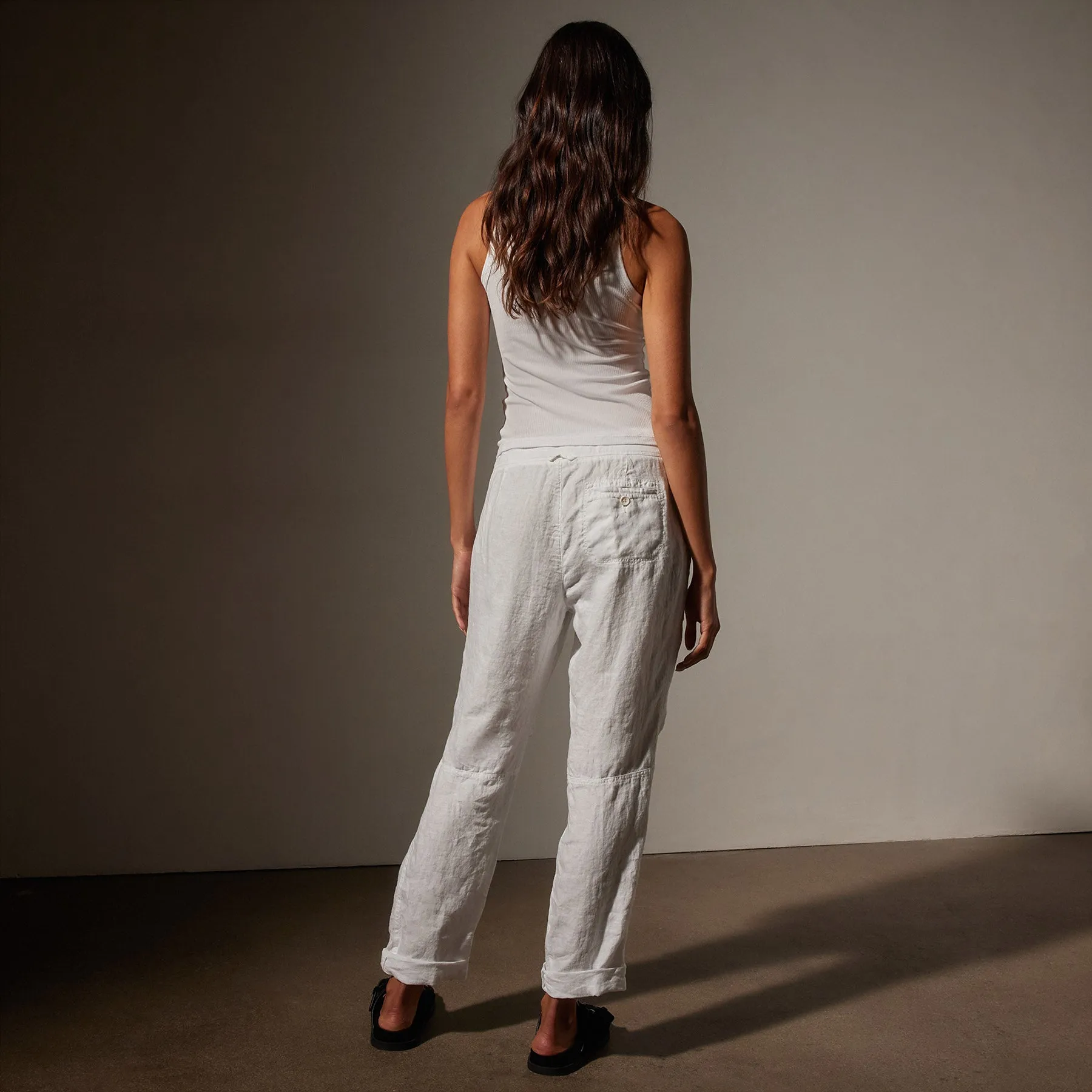 Linen Soft Drape Pant - White sold by James Perse product image thumbnail 3