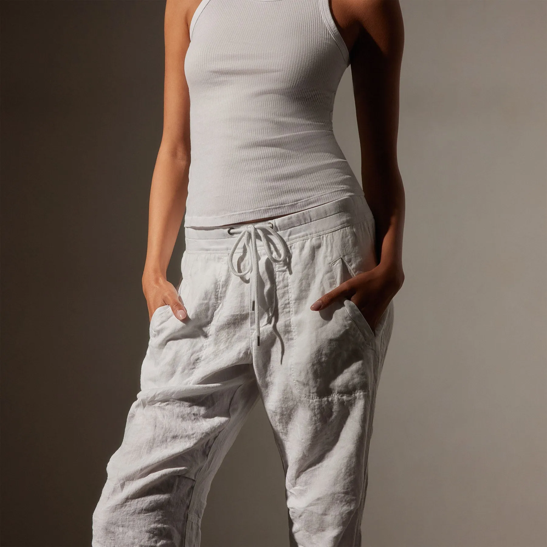 Linen Soft Drape Pant - White sold by James Perse product image thumbnail 2