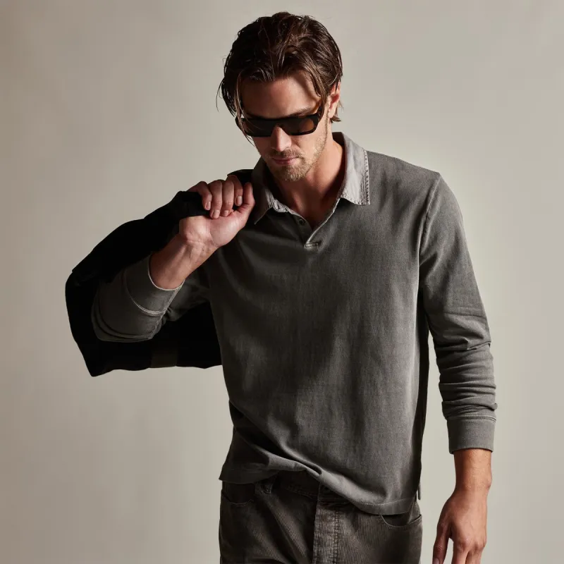 Cotton Jersey Polo - Burro Pigment sold by James Perse