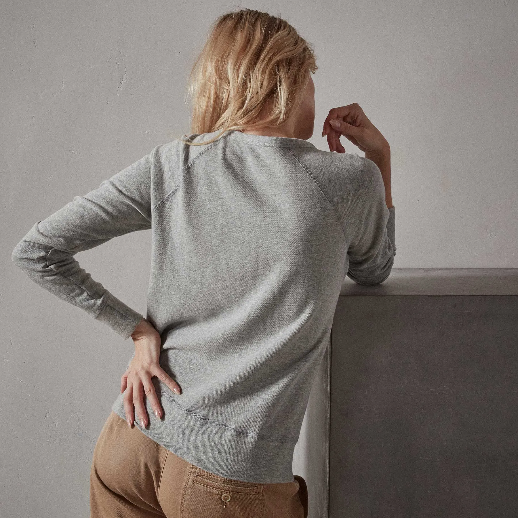 Vintage French Terry Sweatshirt - Heather Grey sold by James Perse product image thumbnail 4