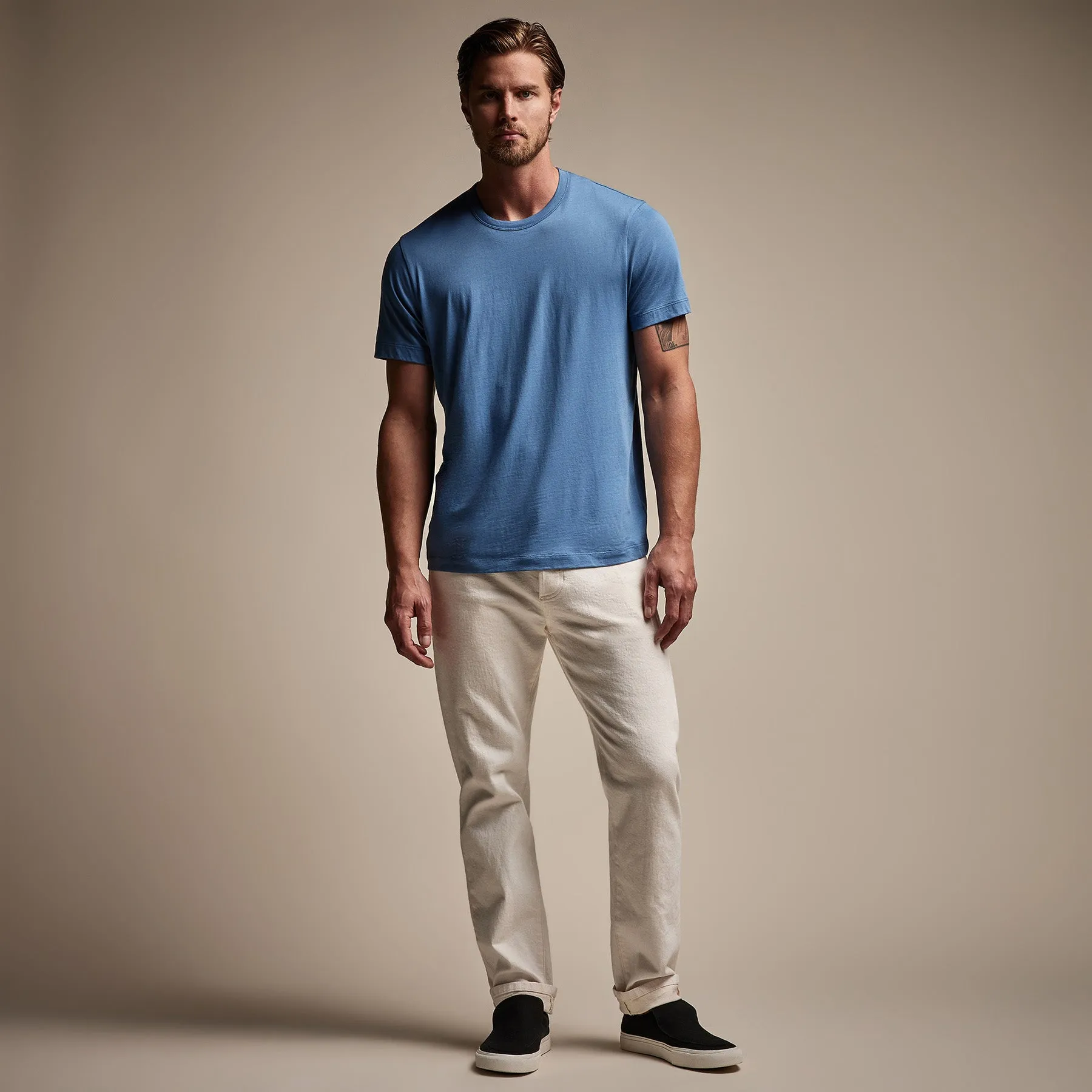 Brushed Lotus Crew - Spectrum Blue sold by James Perse product image thumbnail 3