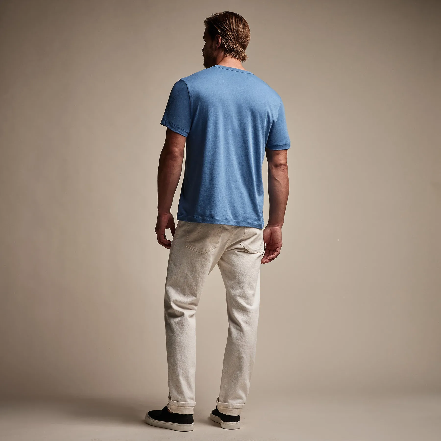 Brushed Lotus Crew - Spectrum Blue sold by James Perse product image thumbnail 4