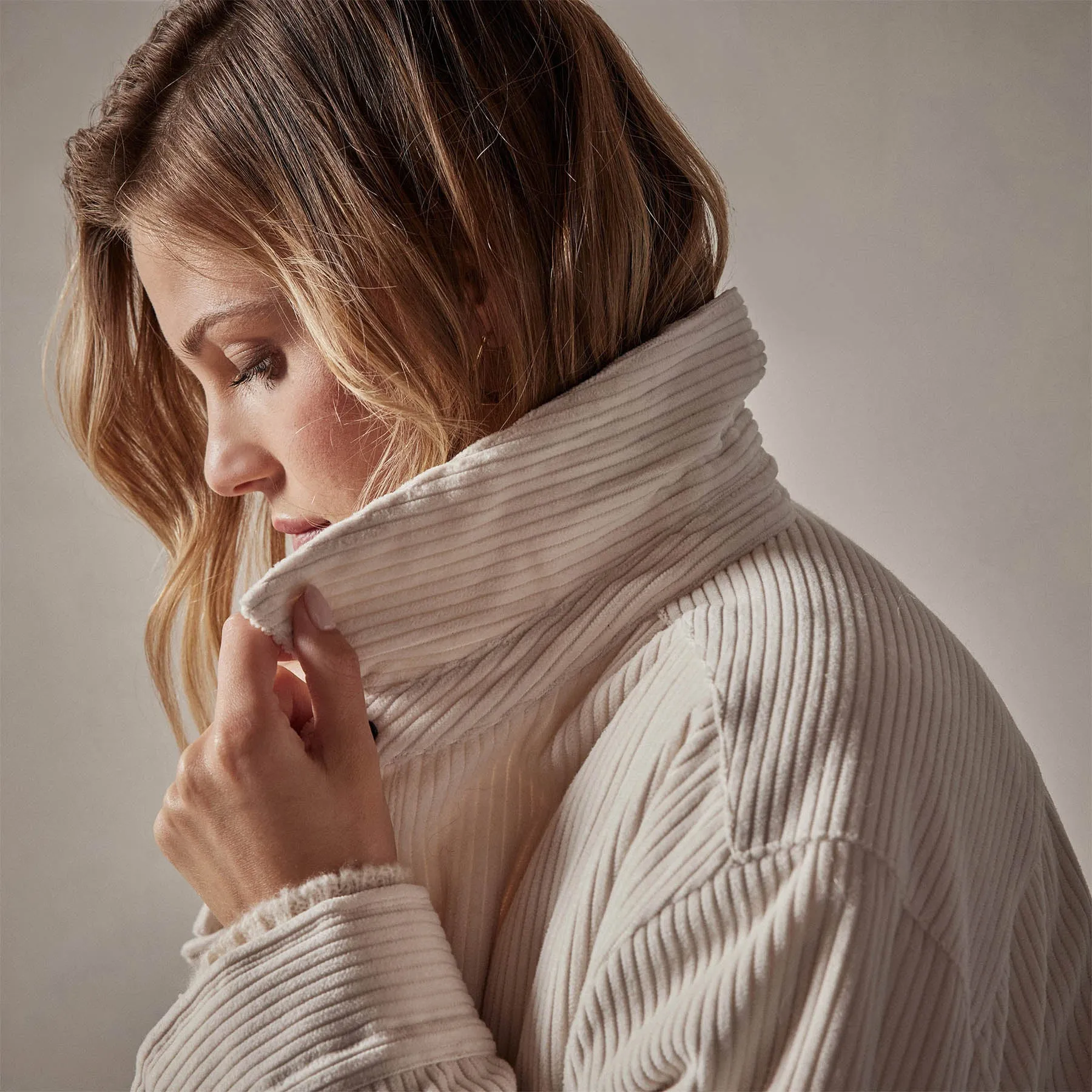 Sherpa Lined Oversized Corduroy Jacket - Canvas sold by James Perse product image thumbnail 4