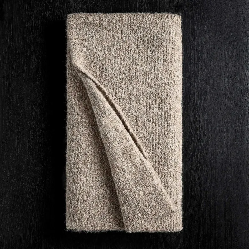 Alpaca Merino Knit Scarf - Stone sold by James Perse