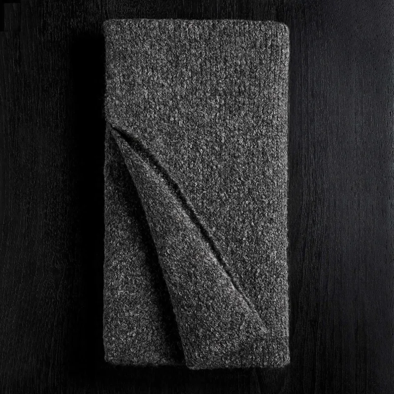 Alpaca Merino Knit Scarf - Charcoal sold by James Perse