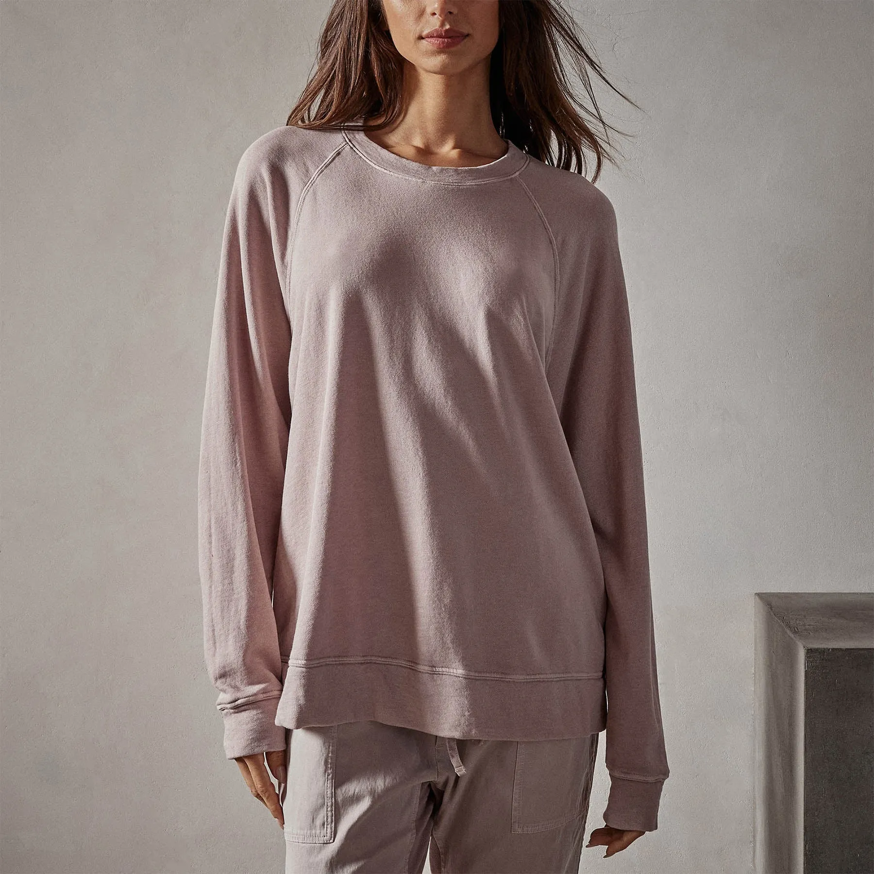 Vintage French Terry Relaxed Sweatshirt - Calamine Pigment sold by James Perse product image thumbnail 4