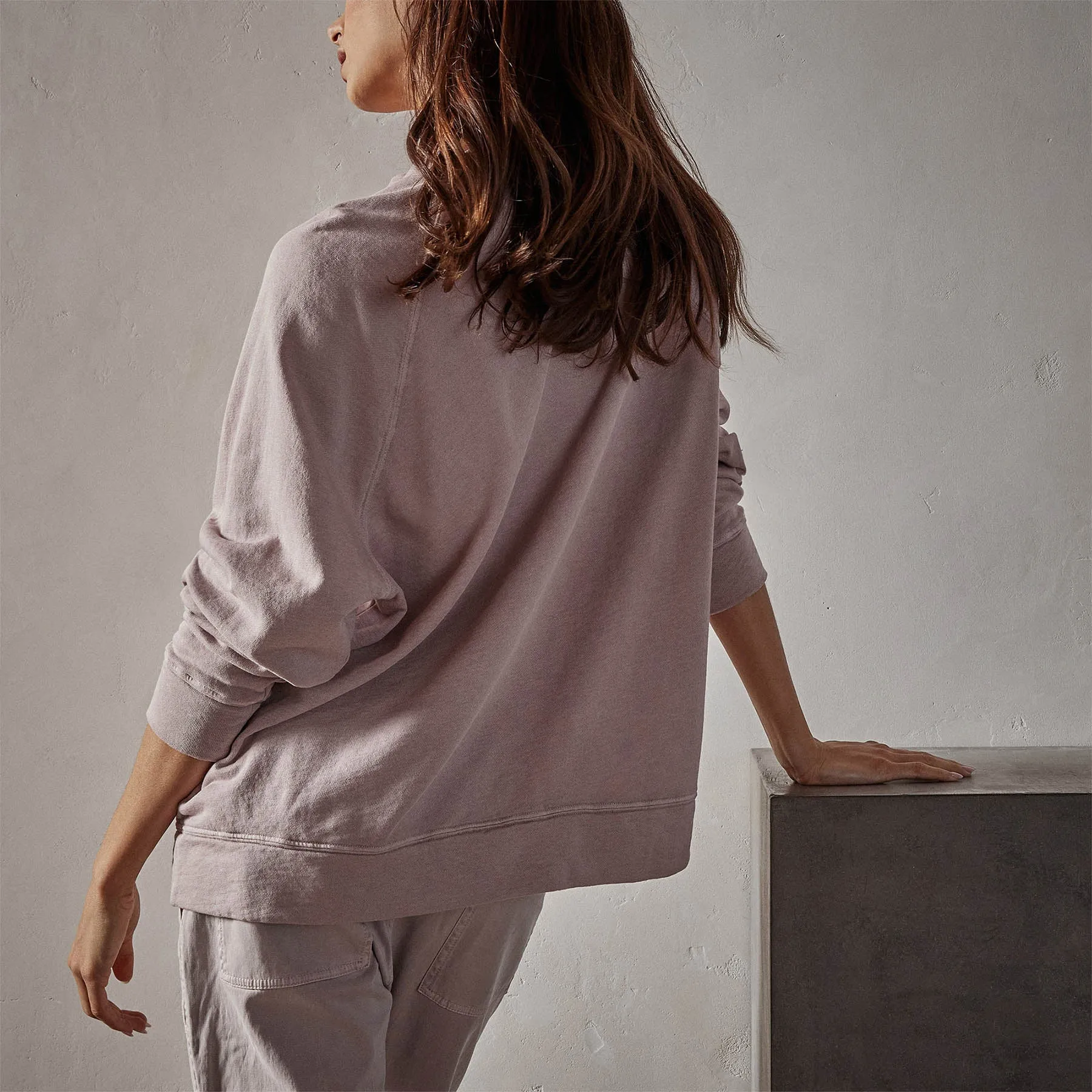 Vintage French Terry Relaxed Sweatshirt - Calamine Pigment sold by James Perse product image thumbnail 3