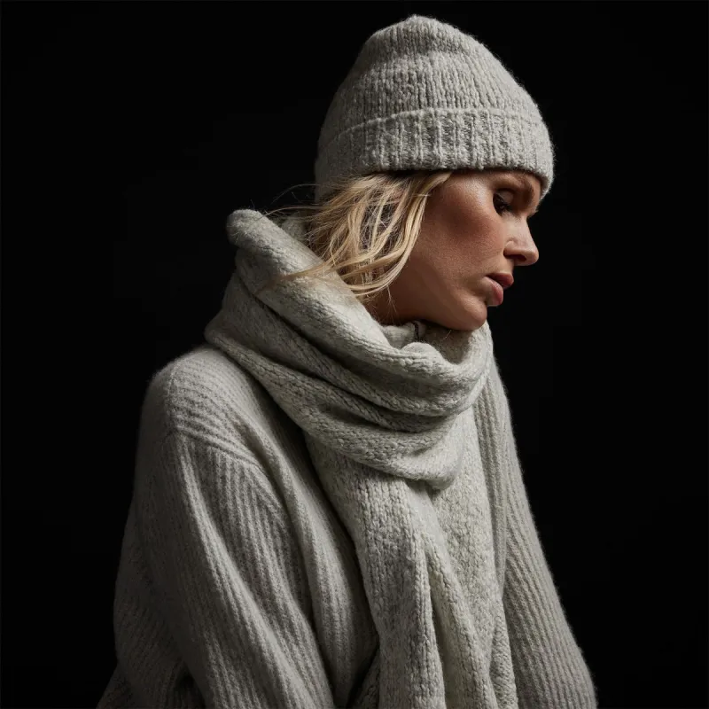 Alpaca Merino Knit Beanie - Mist sold by James Perse