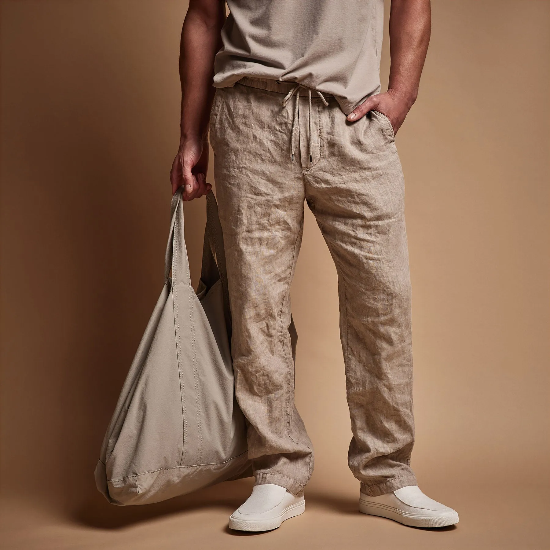 Relaxed Linen Pant - Mineral Pigment sold by James Perse