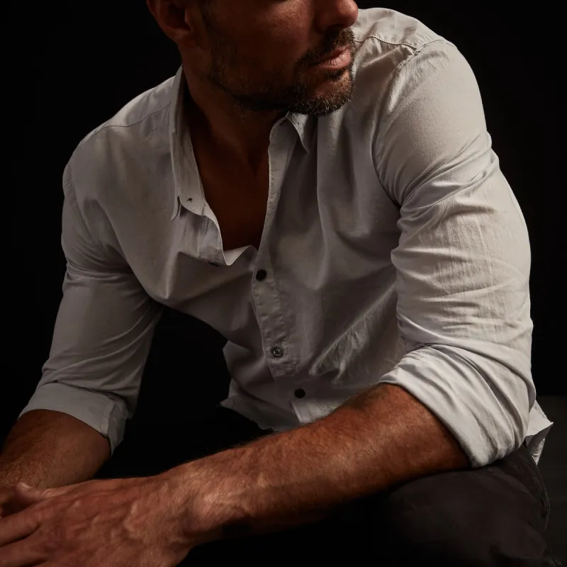 Standard Shirt - Grey Glacier sold by James Perse