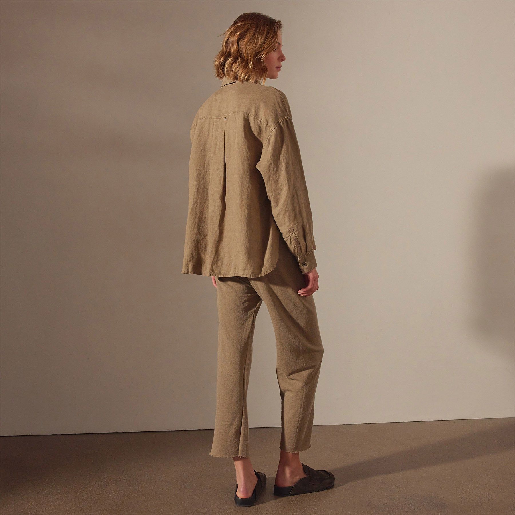Linen Oversized Shirt - Cashew Pigment sold by James Perse product image thumbnail 4