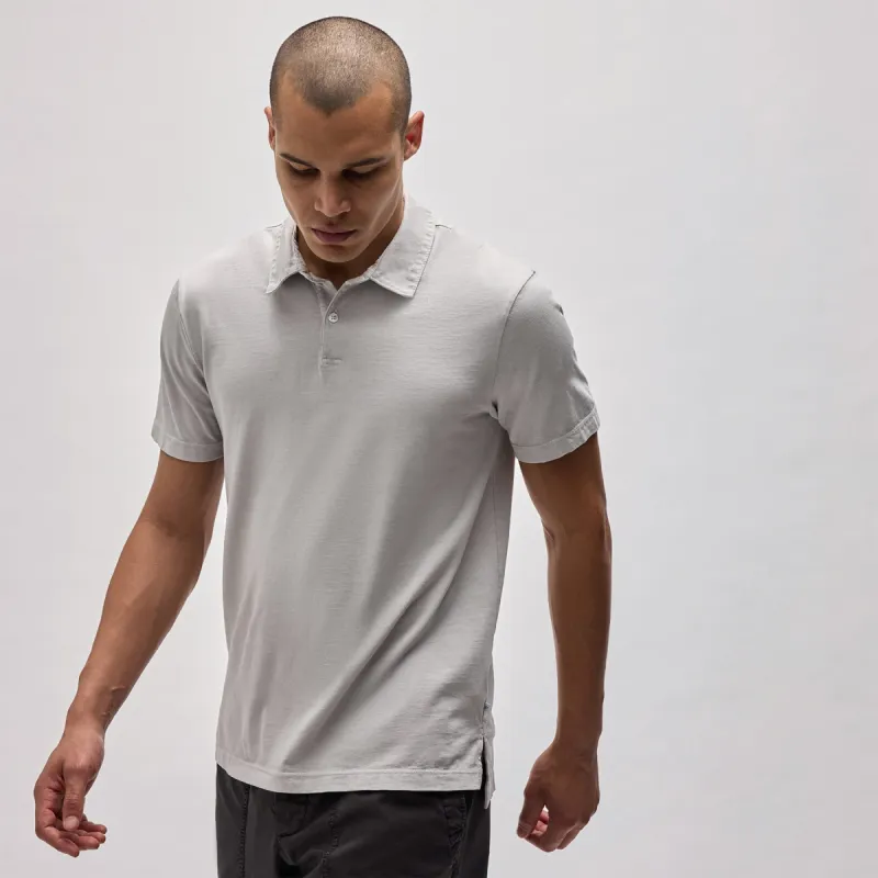 Sueded Jersey Polo - Salt Pigment sold by James Perse