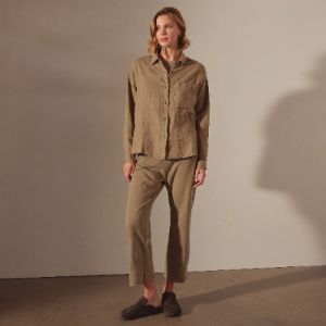 Linen Oversized Shirt - Cashew Pigment sold by James Perse