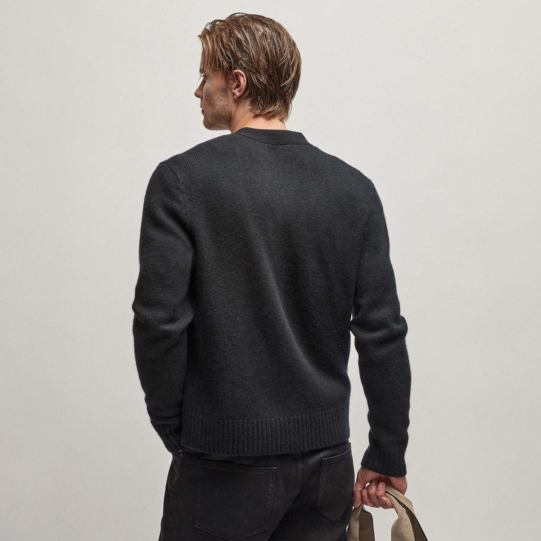 Recycled Cashmere Cardigan - Black sold by James Perse product image thumbnail 4