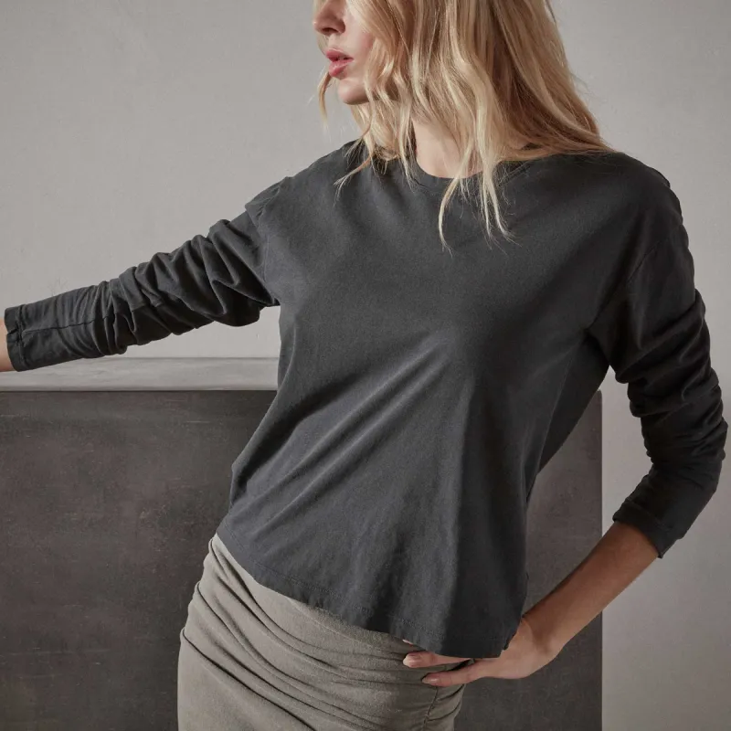 Vintage Boxy Tee - Carbon Pigment sold by James Perse