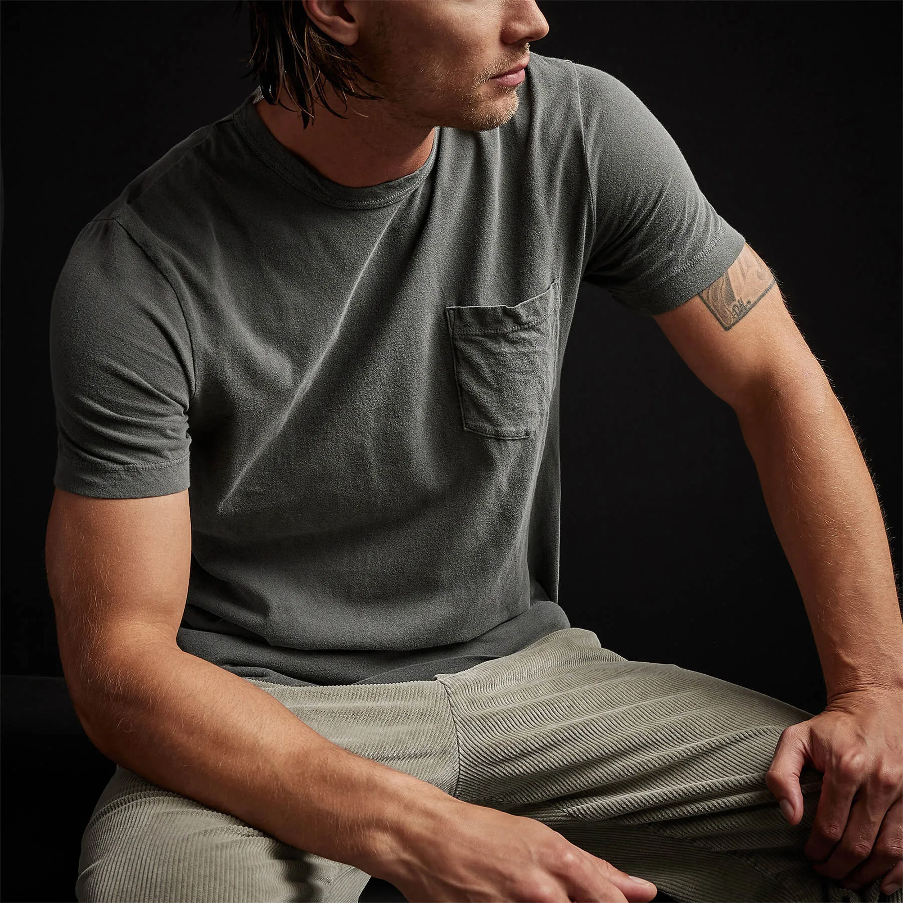 Lightweight Jersey Pocket Tee - Fin Pigment sold by James Perse