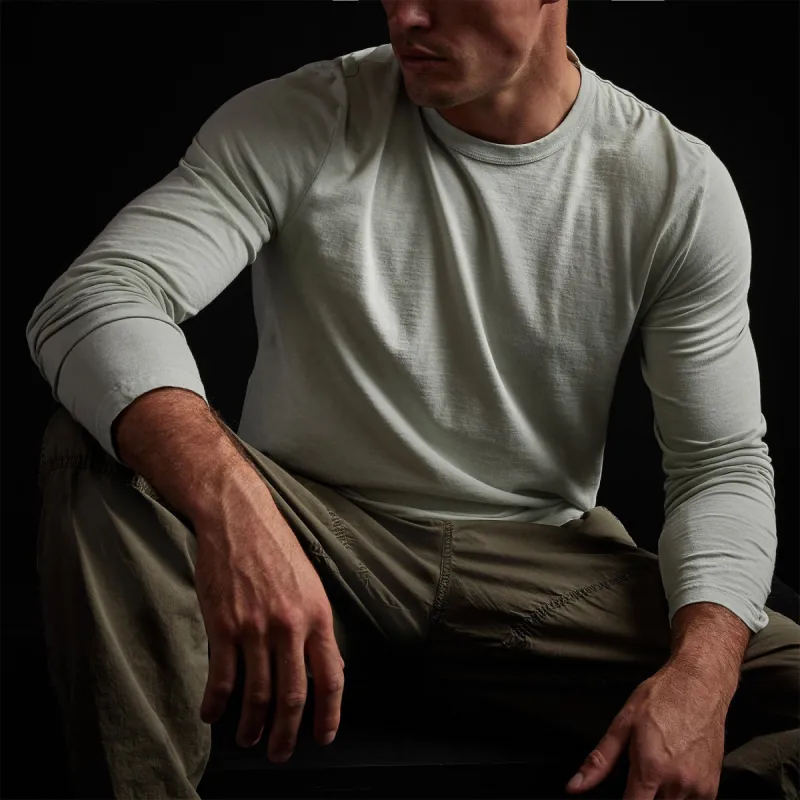 Long Sleeve Crew Neck - Celery Pigment sold by James Perse