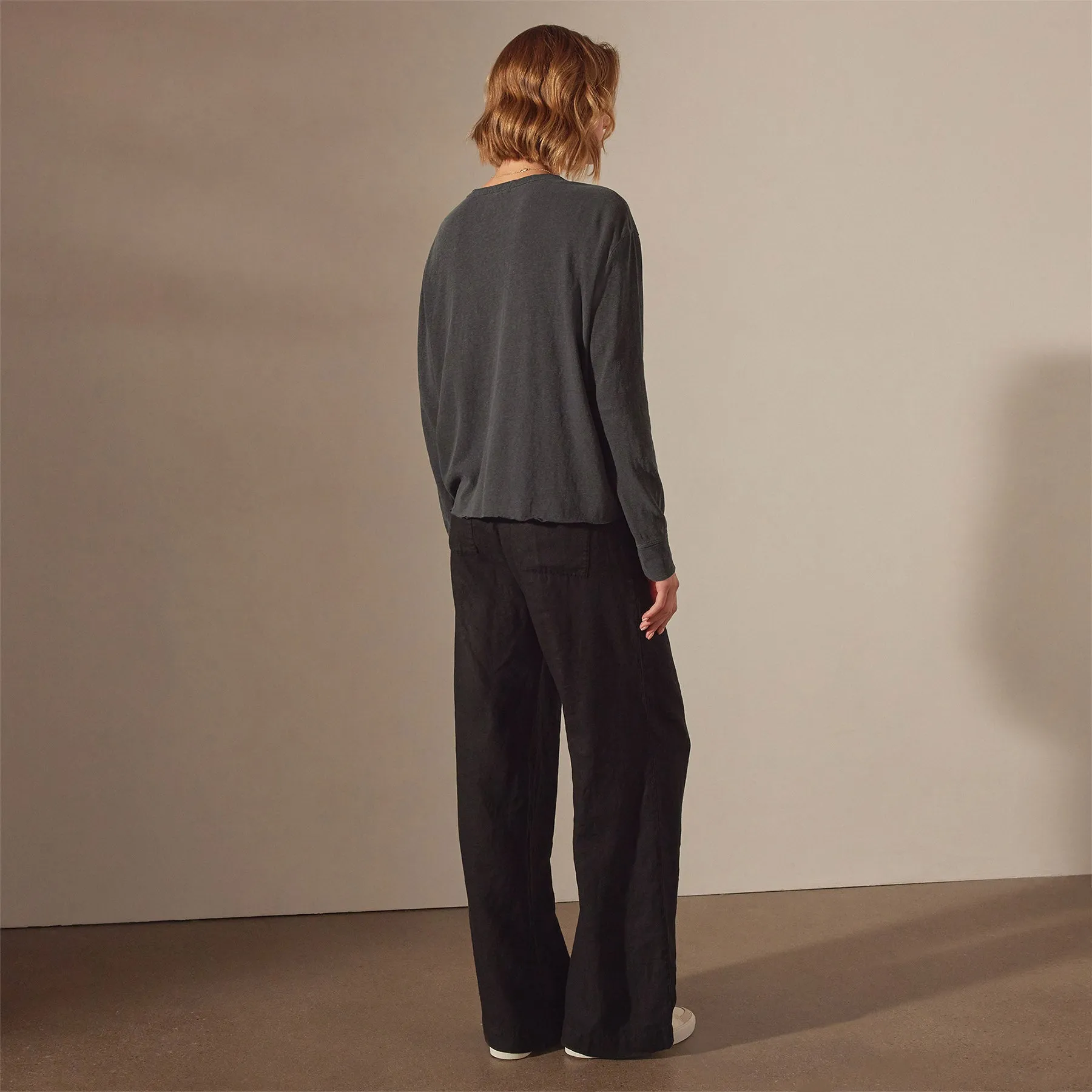 Long Sleeve Boxy Tee - Magma Pigment sold by James Perse product image thumbnail 4