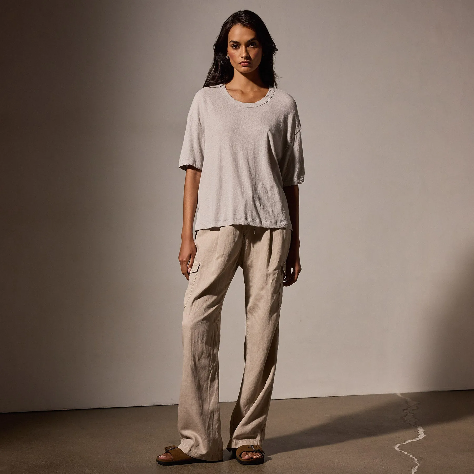 Recycled Cotton Jersey Crew Neck Tee - Salt sold by James Perse product image thumbnail 3