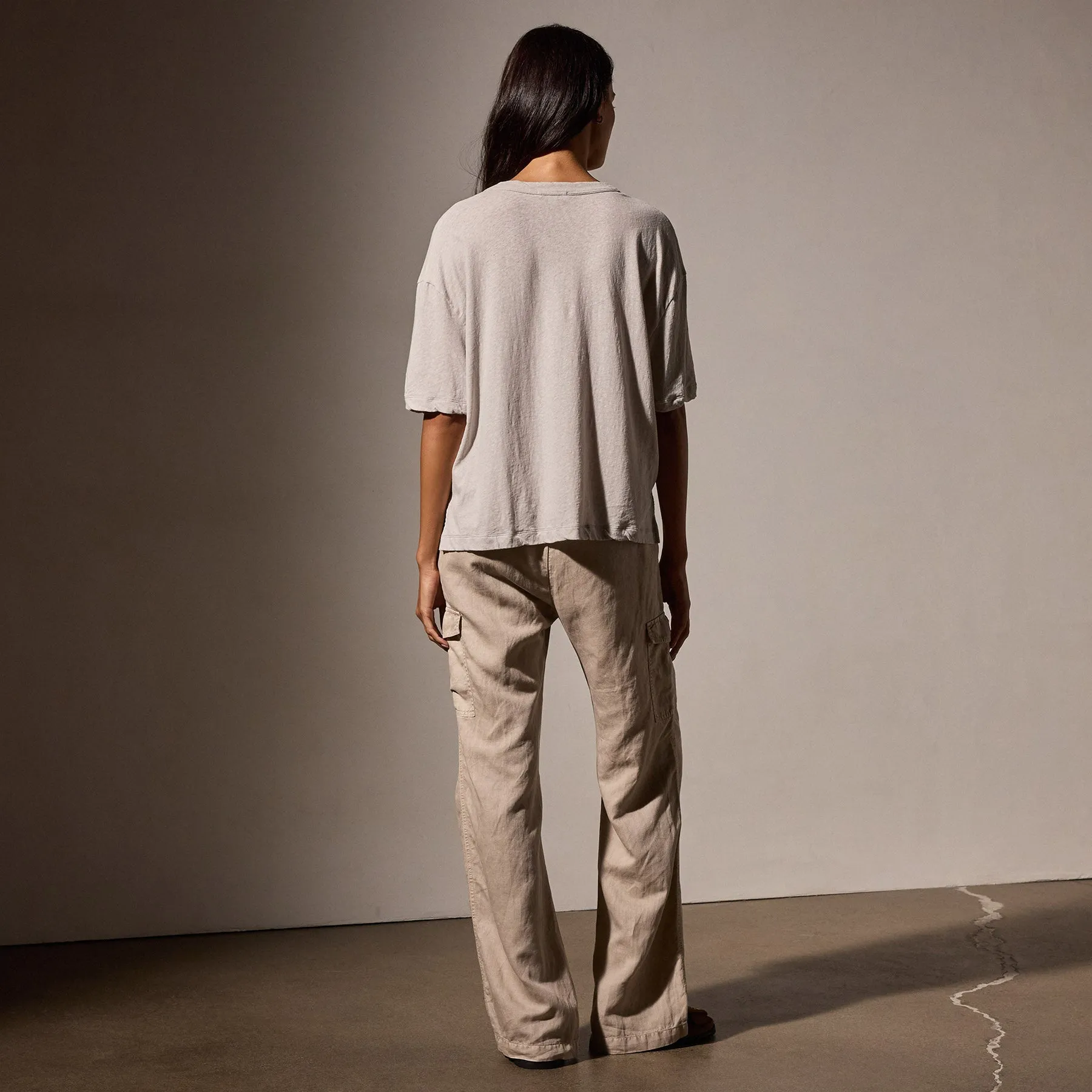 Recycled Cotton Jersey Crew Neck Tee - Salt sold by James Perse product image thumbnail 4