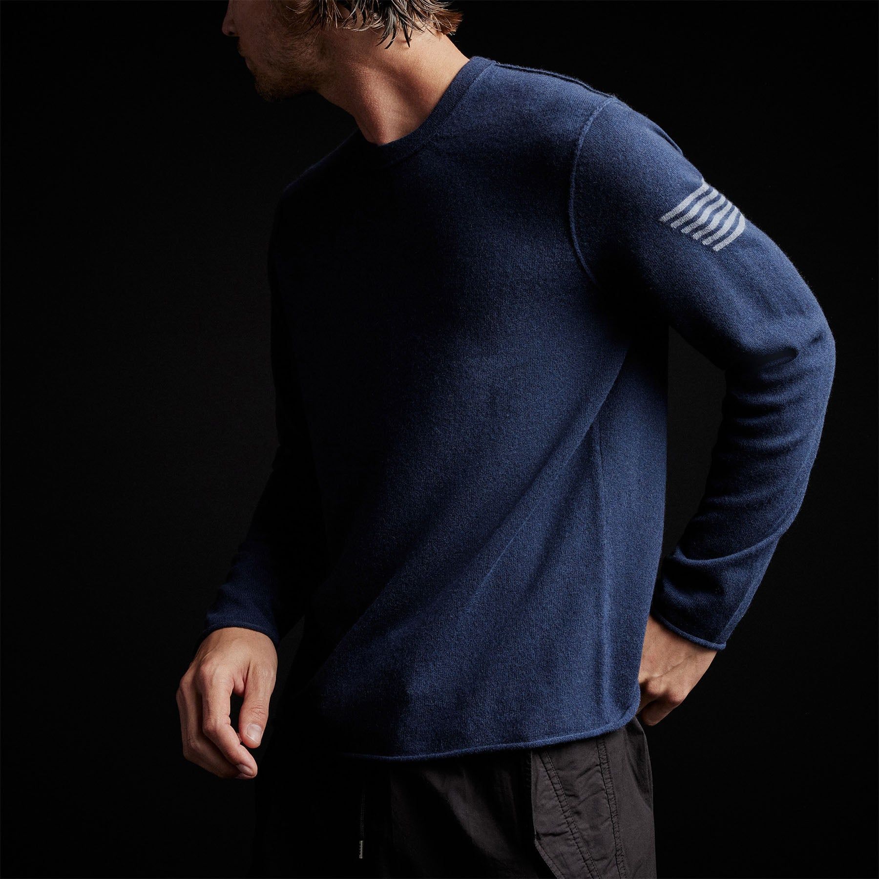 Agave Graphic Recycled Cashmere Sweater - Prussian sold by James Perse product image thumbnail 3