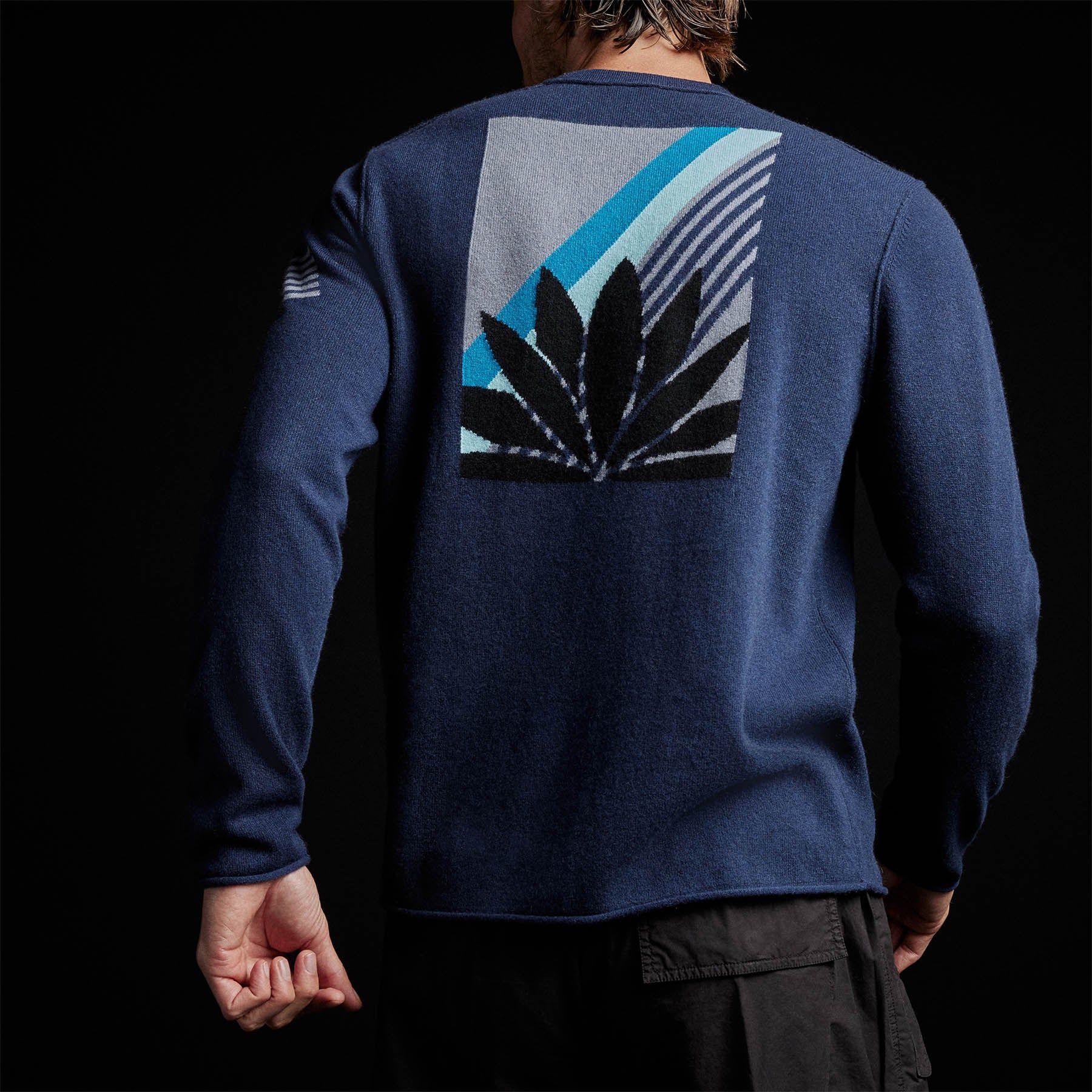 Agave Graphic Recycled Cashmere Sweater - Prussian sold by James Perse product image thumbnail 2