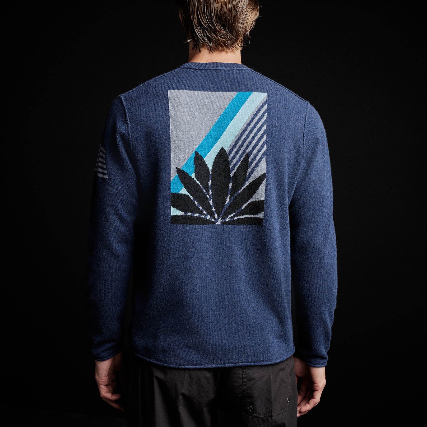 Agave Graphic Recycled Cashmere Sweater - Prussian sold by James Perse product image thumbnail 5